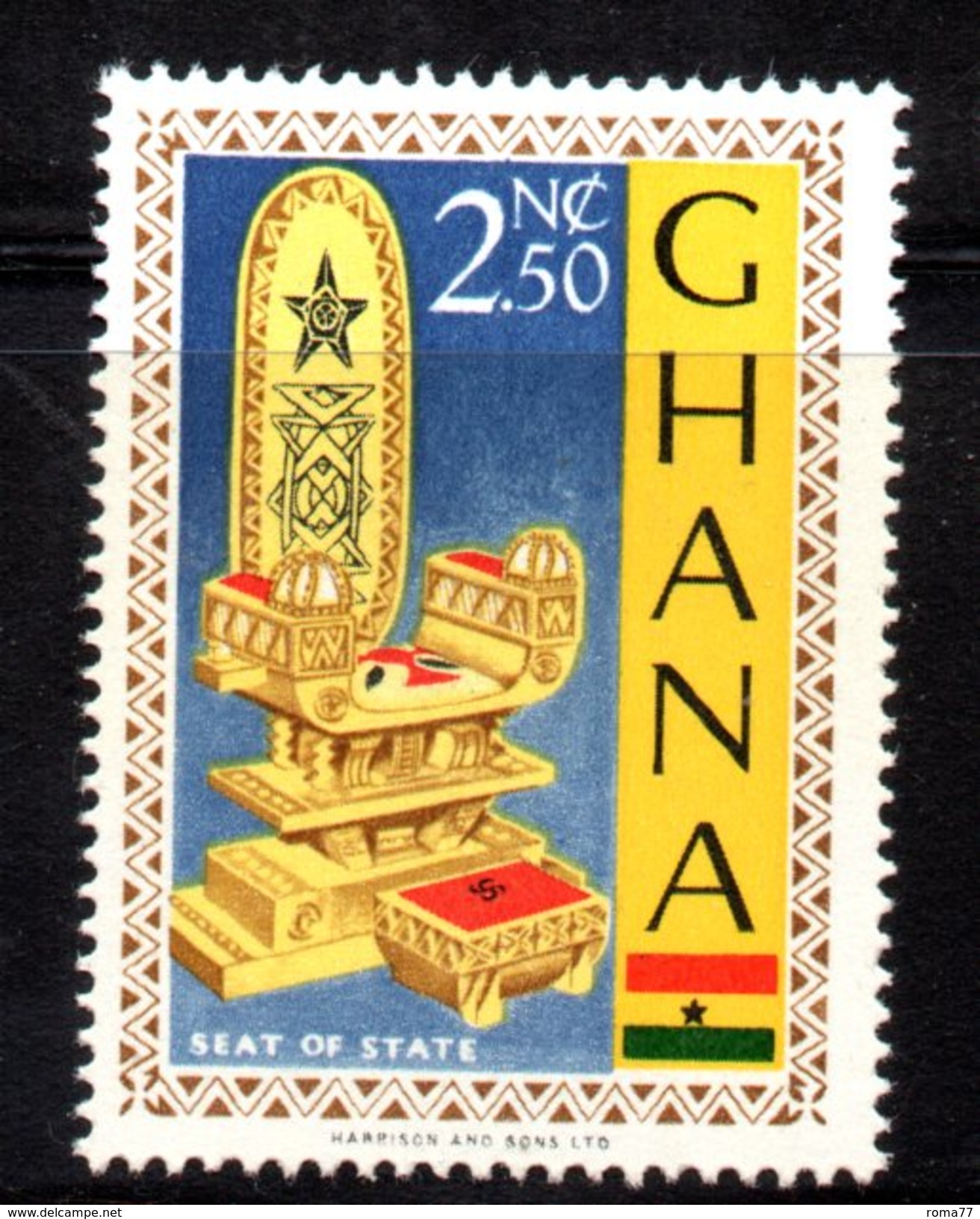 W381 - GHANA 1967 ,  Yvert N. 292   ***  Trono - Ghana (1957-...)