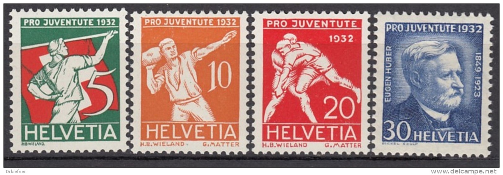 SCHWEIZ 262-265, Postfrisch **, "Pro Juventute" 1932, Volkssport, Eugen Huber - Neufs