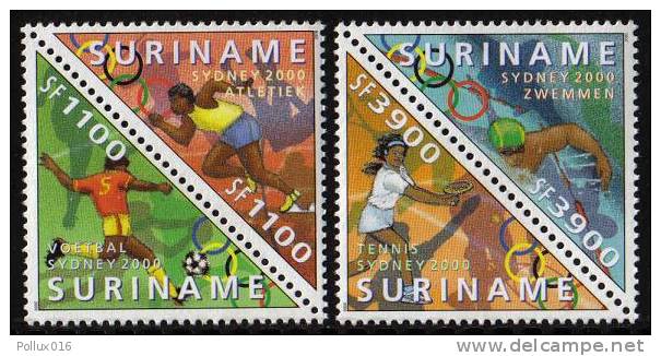 Surinam / Suriname 2000 Olympic Olympiade Soccer Swimming Tennis Atletics MNH - Zomer 2000: Sydney