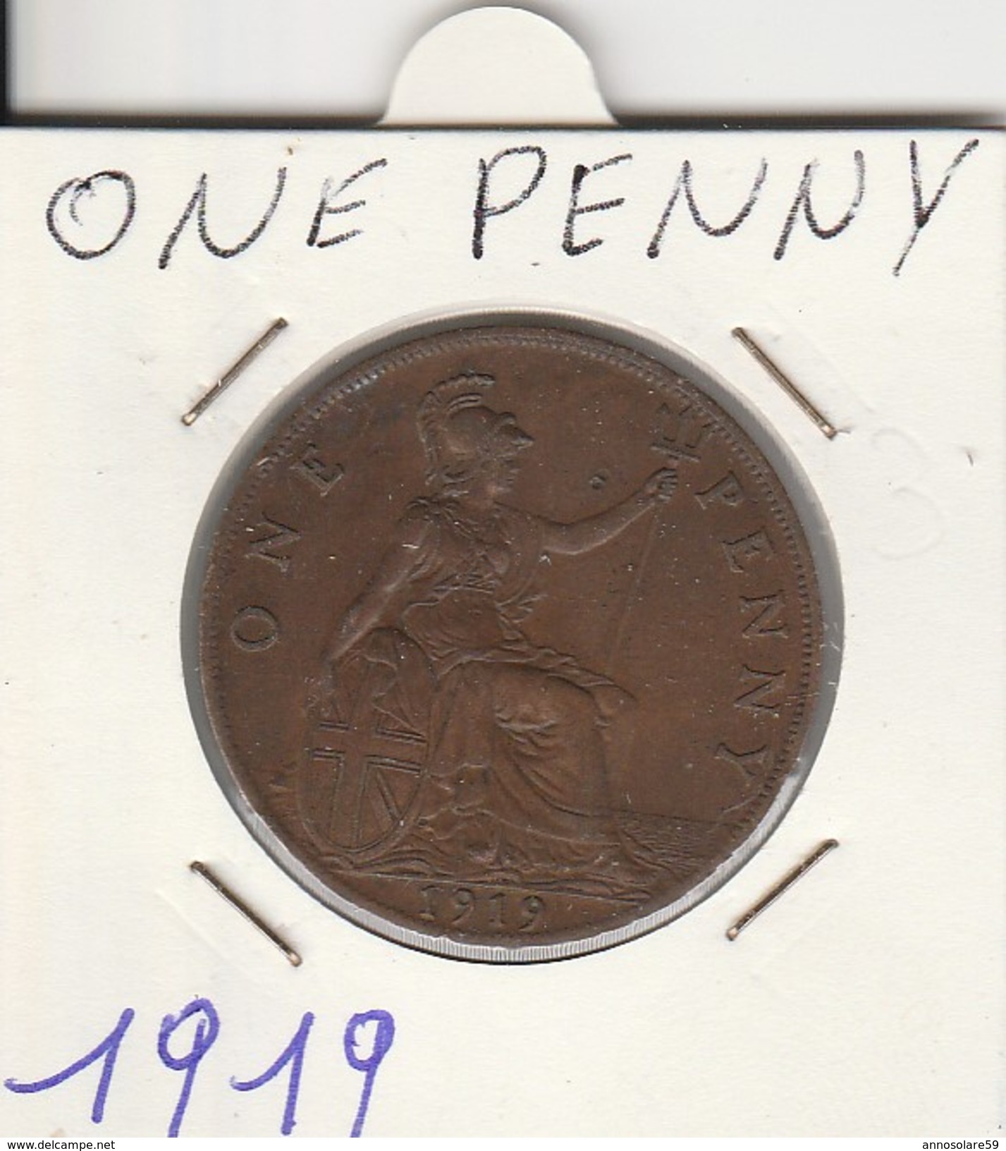 ONE PENNY 1919 - GRAN BRETAGNA - BUONA CONSERVAZIONE- LEGGI - 1 Penny & 1 New Penny