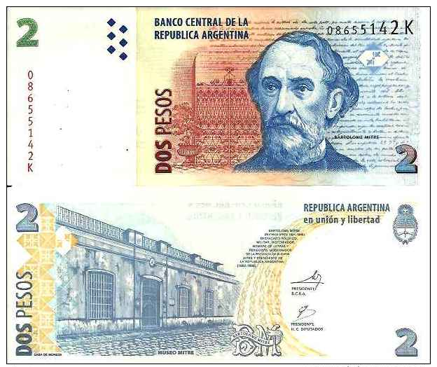 Argentina - Argentine - 2 PESOS (1997-02) Pick 346 UNC - Argentine