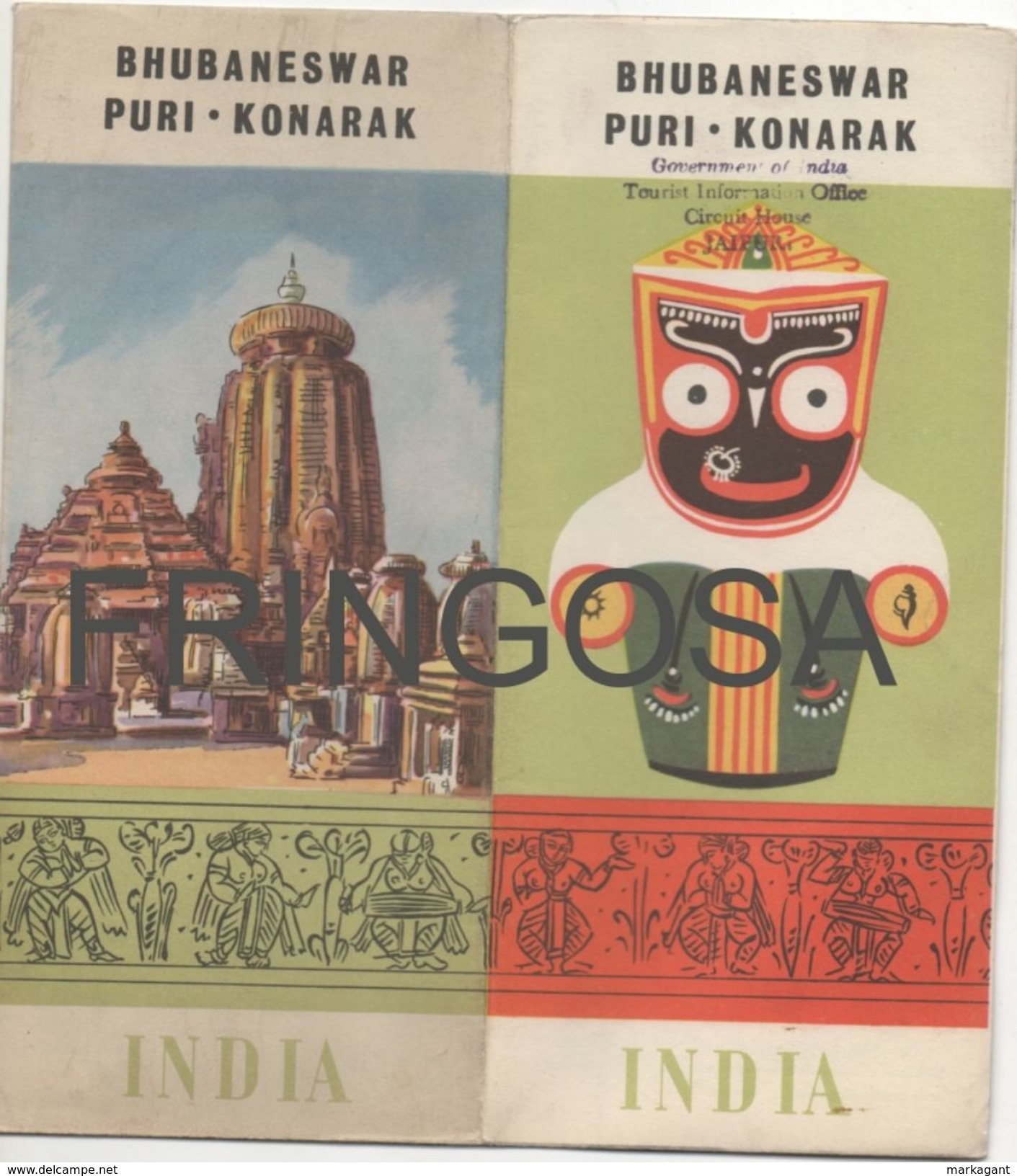 INDIA Bhubaneswar Puri-Konarak: March 1957. - Reiseprospekte