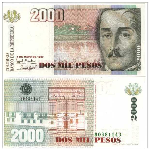 Colombie 2000 PESOS Pick 445 NEUF - Colombia