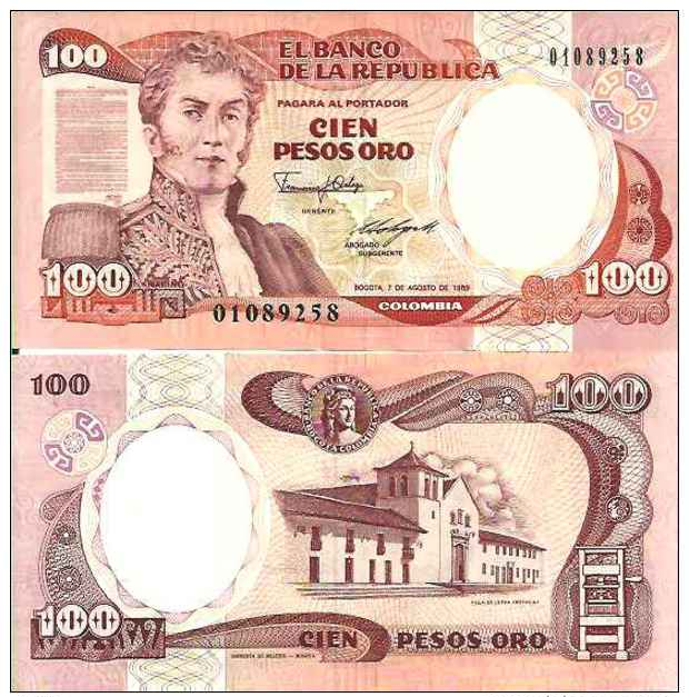 Colombie - Colombia 100 PESOS ORO (1989) Pick 426d NEUF-UNC - Colombia