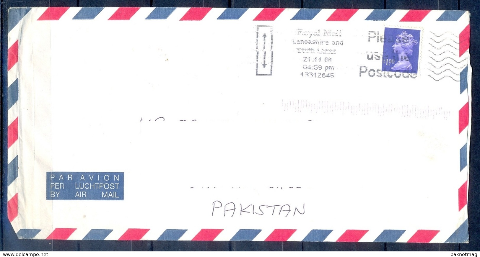 J453- Postal Used Cover. Posted From Great Britain England. UK To Pakistan. - Other & Unclassified