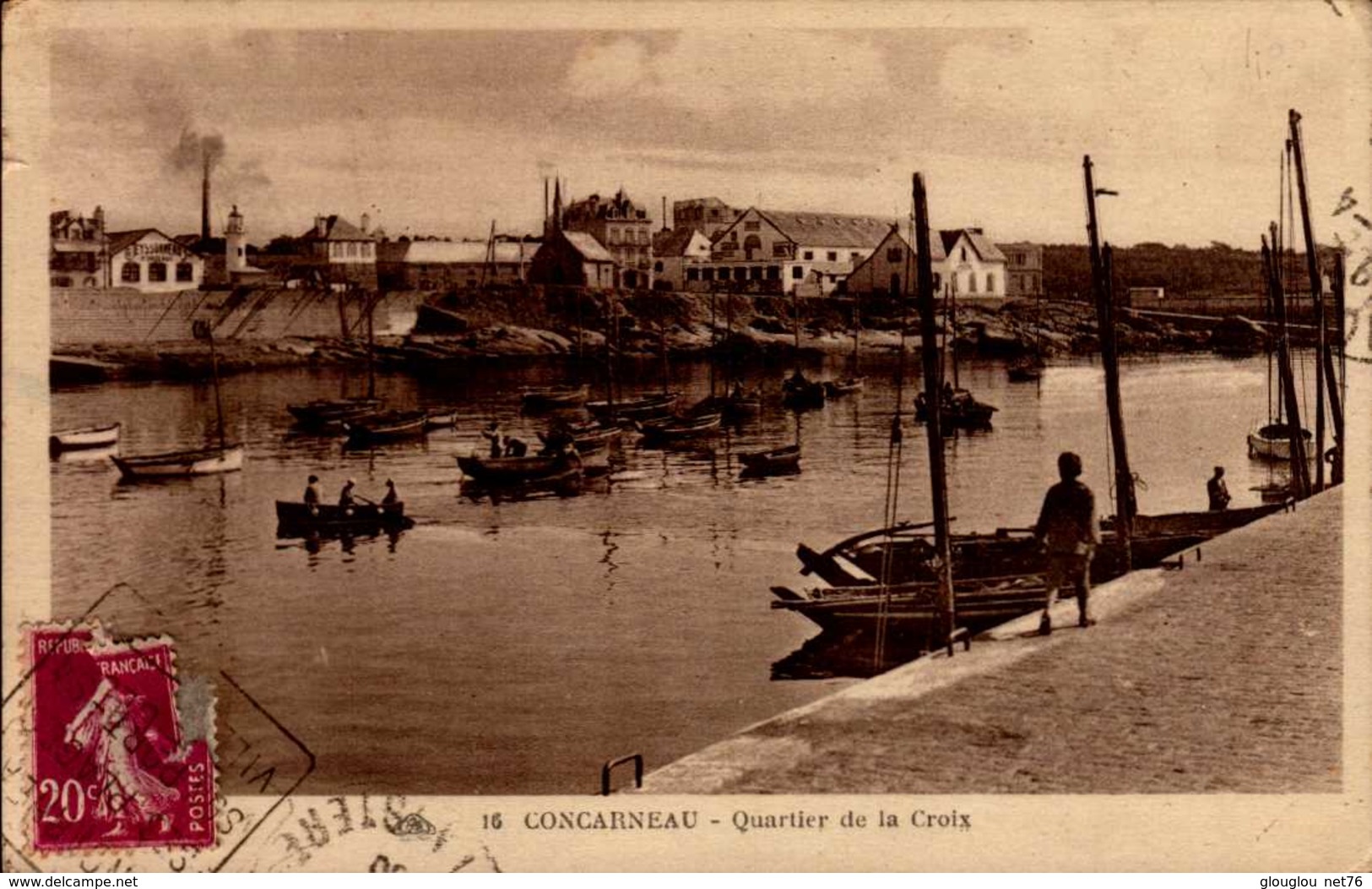 29-CONCARNEAU..QUARTIER DE LA CROIX...CPA ANIMEE - Concarneau