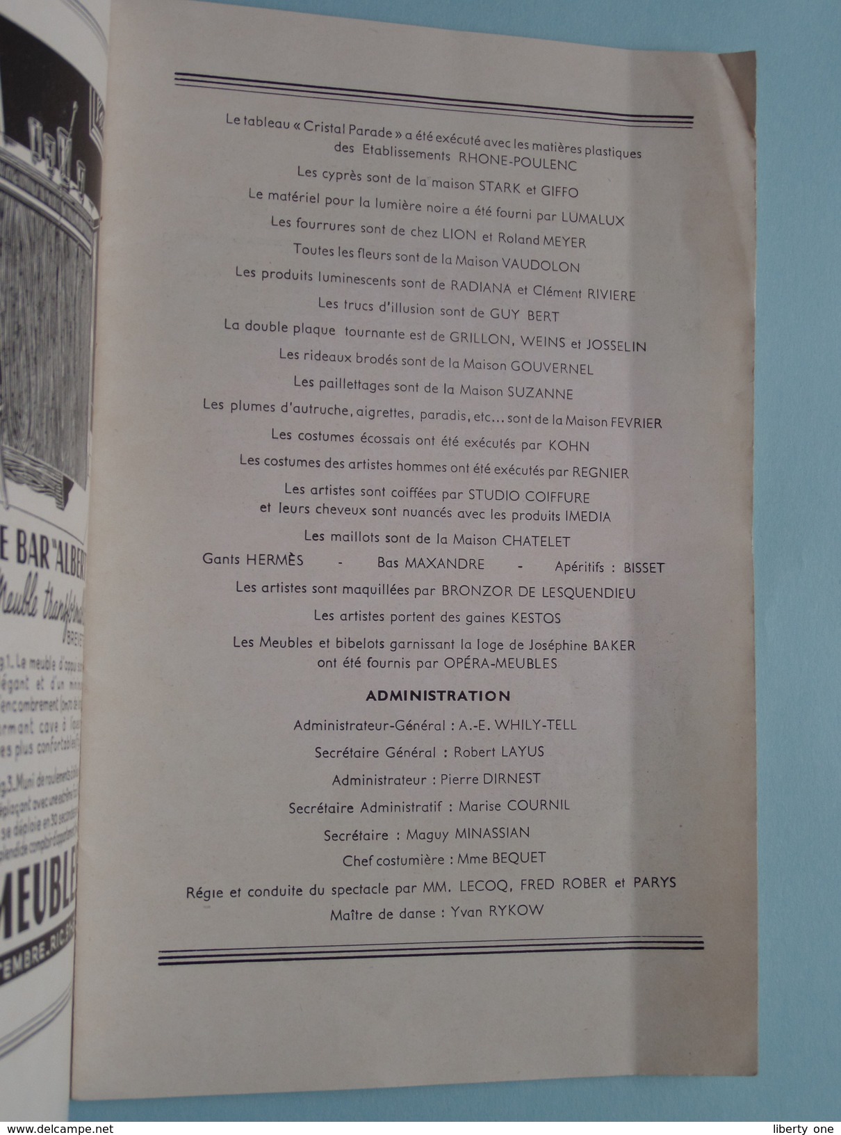 Livre D'OR Des FOLIES BERGERE ( Bergère ) Anno 1949 ( Imp. Maison Rapide Paris 9 - Zie Foto Details ) !! - Programme