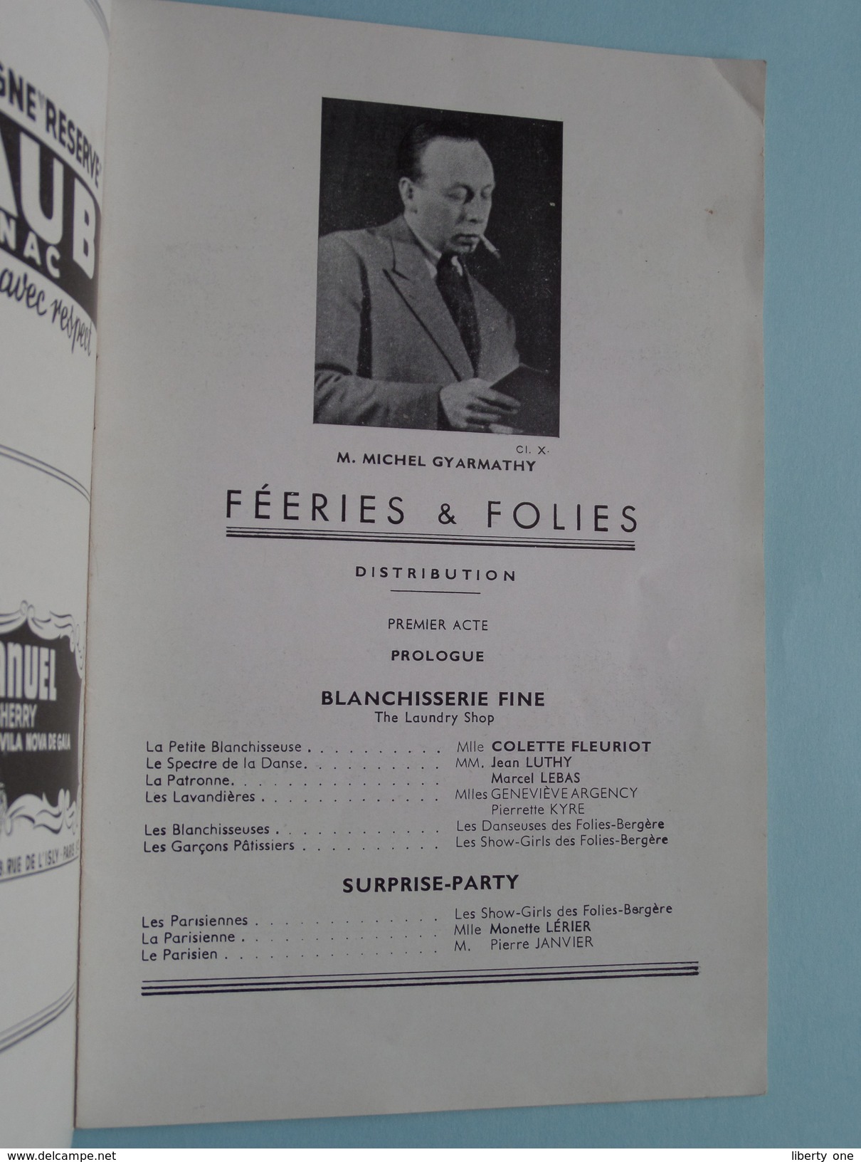 Livre D'OR des FOLIES BERGERE ( Bergère ) Anno 1949 ( Imp. Maison Rapide Paris 9 - zie foto details ) !!