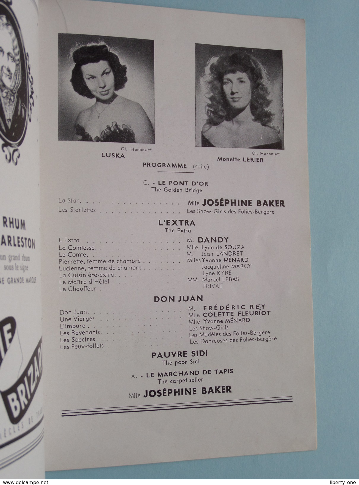 Livre D'OR des FOLIES BERGERE ( Bergère ) Anno 1949 ( Imp. Maison Rapide Paris 9 - zie foto details ) !!