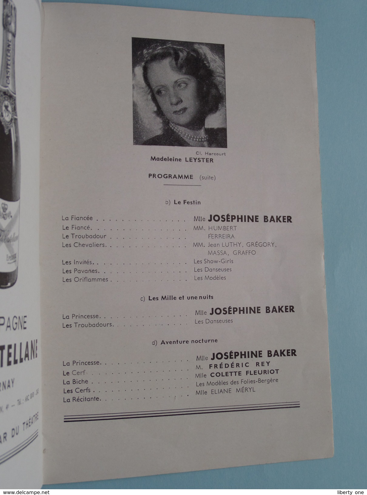 Livre D'OR des FOLIES BERGERE ( Bergère ) Anno 1949 ( Imp. Maison Rapide Paris 9 - zie foto details ) !!