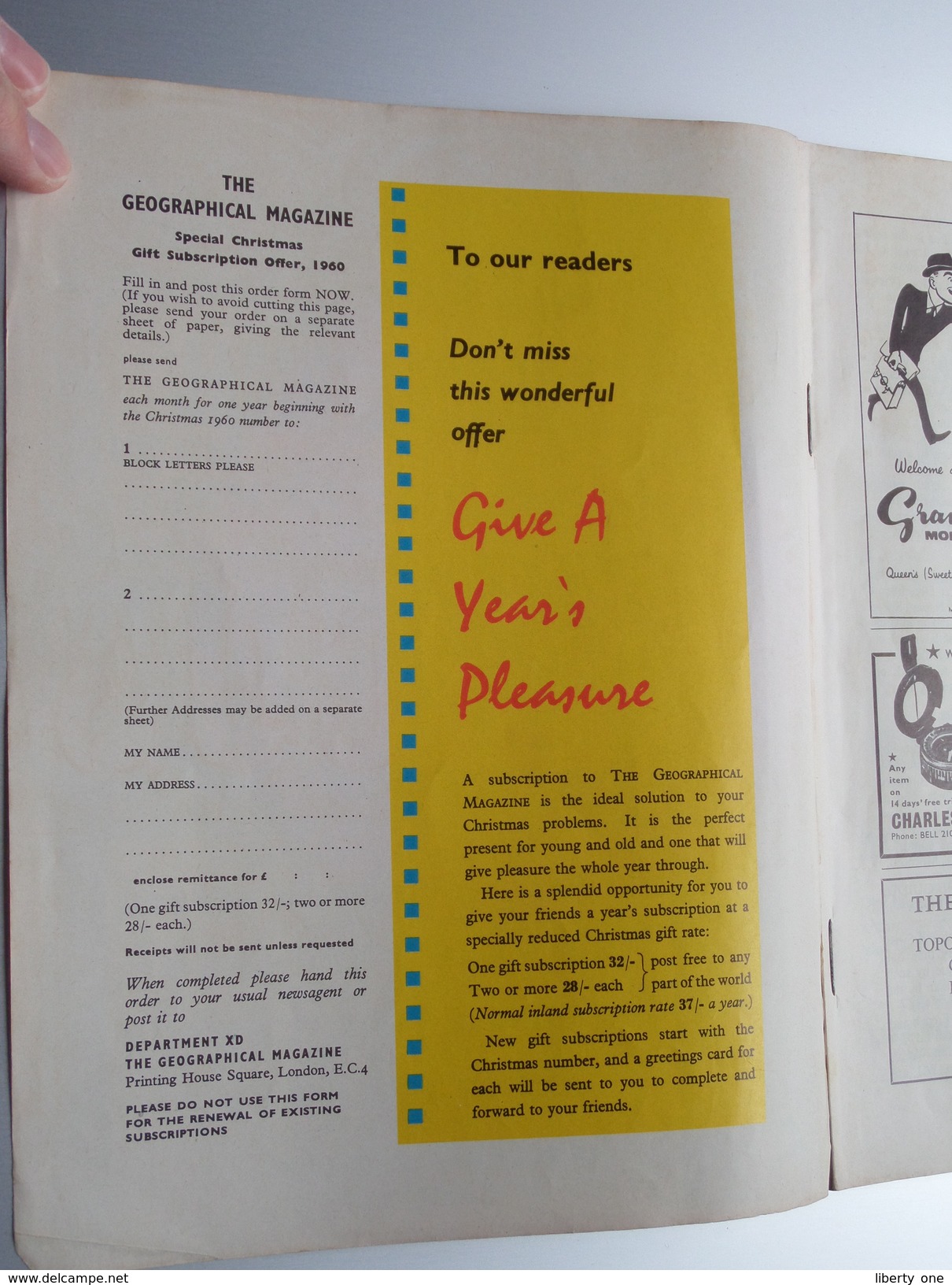 The Geographical Magazine Christmas Number " The Geography Of The " CIRCUS " ( 2/6) December 1960 ( See Photo's ) ! - Other & Unclassified
