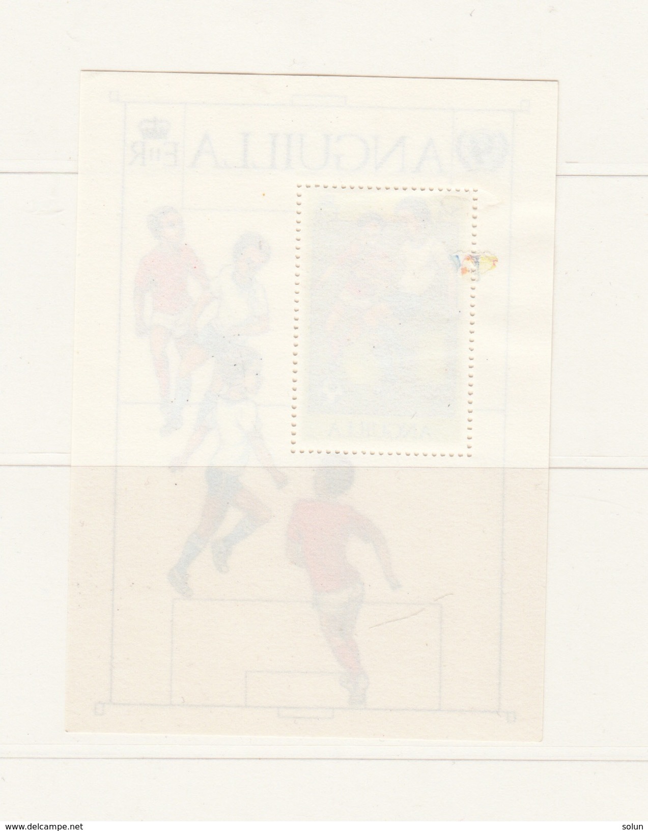 ANGUILLA 1981 ANNIVERSARY OF THE UNICEF BLOCK MINISHEET  SPORT FOOTBALL SOCCER - Anguilla (1968-...)