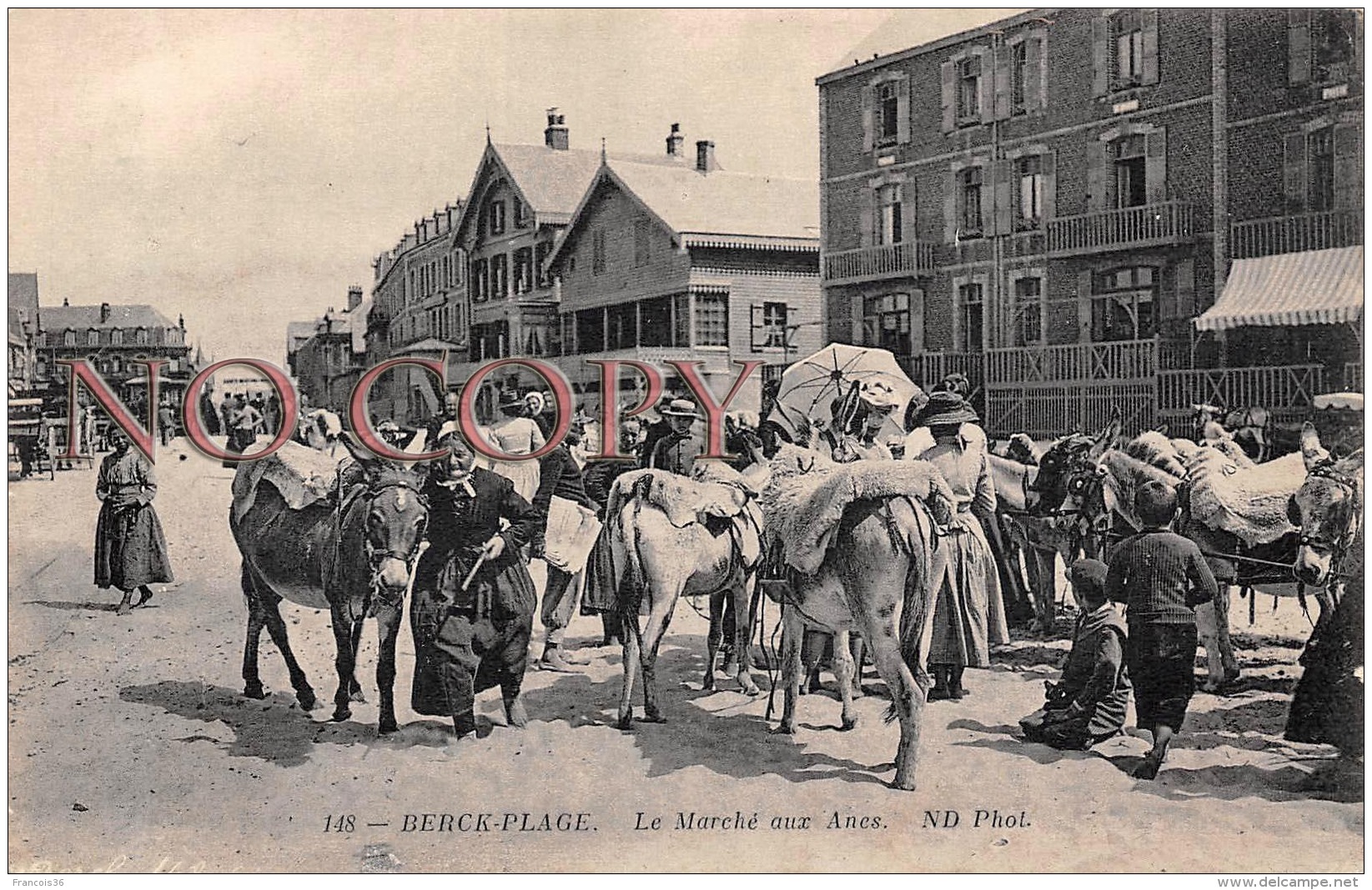 62 - Berck Plage - Le Marché Aux Anes - âne - Berck