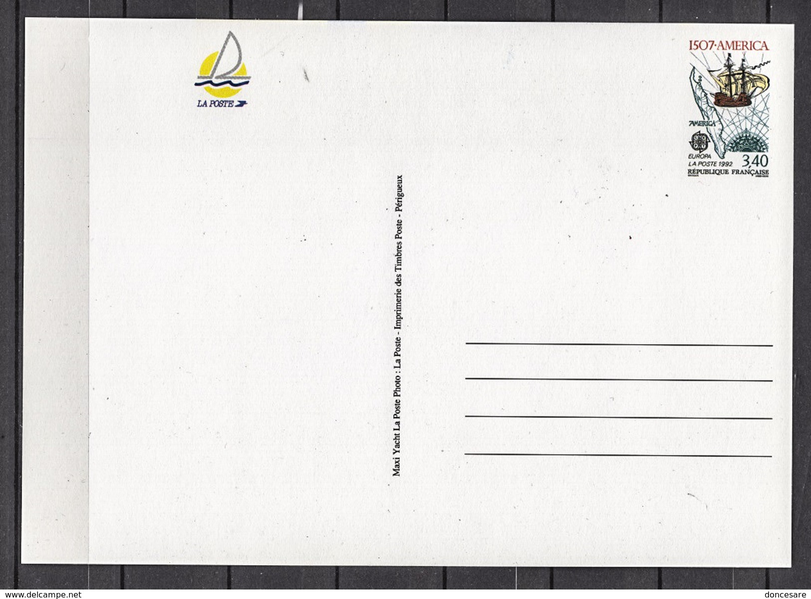 FRANCE 1992 - Y.T. N° 2756 MAXI YACHT  - NEUF** B60 - Cartes Postales Types Et TSC (avant 1995)