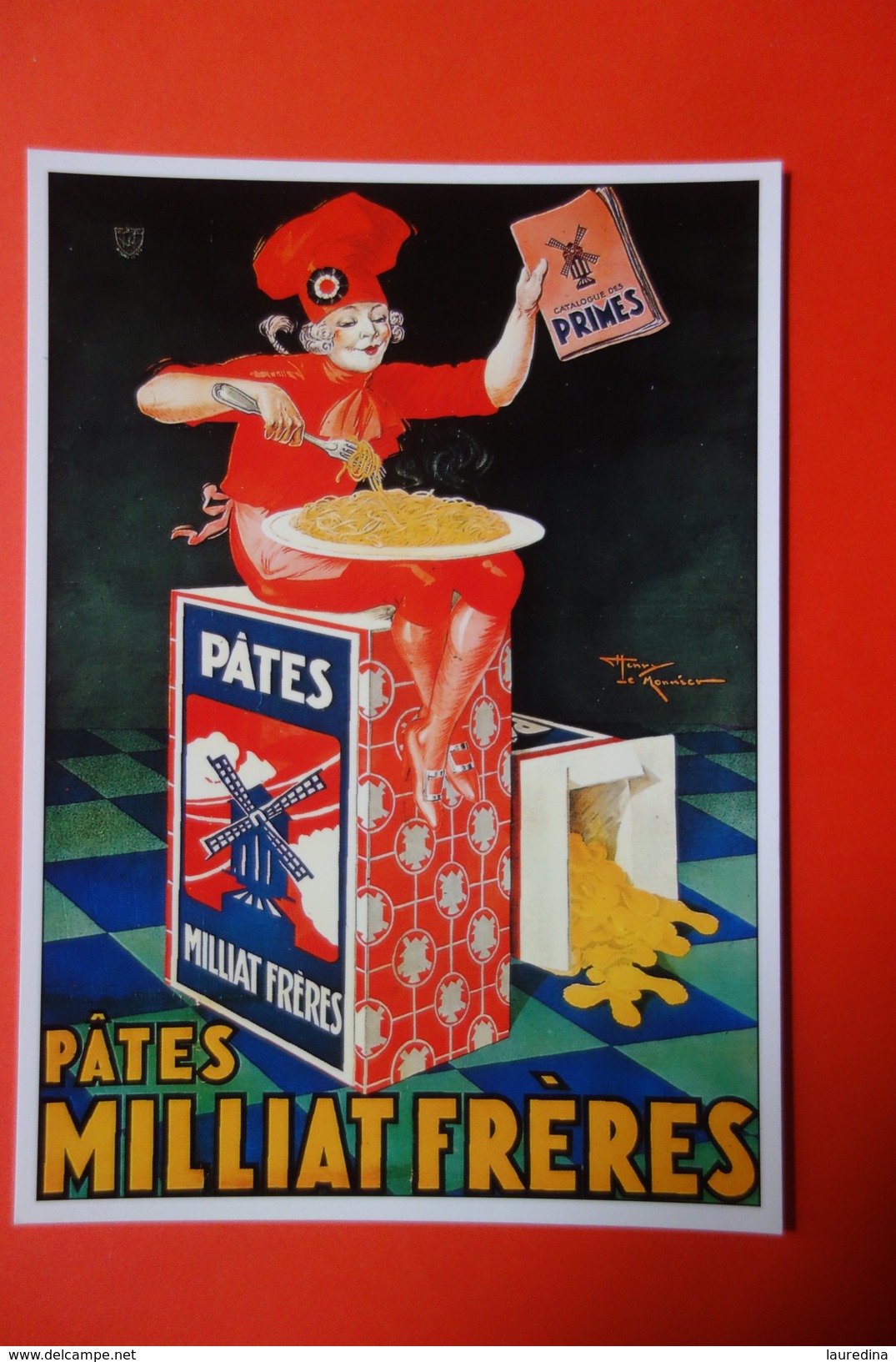 CPM PUB -  PATES MILLIAT FRERES PAR HENRY LE MONNIER - Advertising