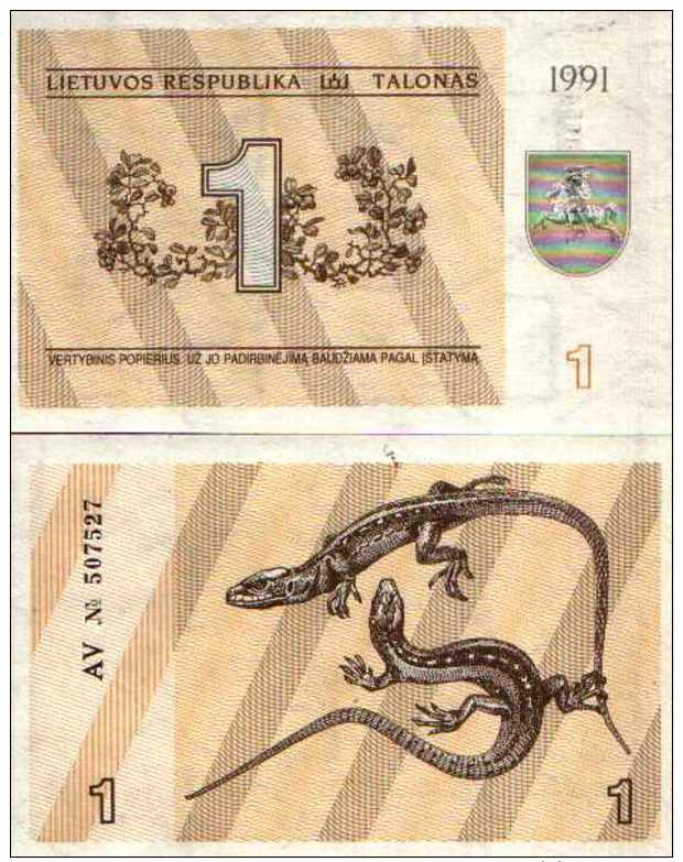 Lituanie - Lithuania - 1 TALONAS 1991 Pick 32b NEUF (UNC) - Lituanie