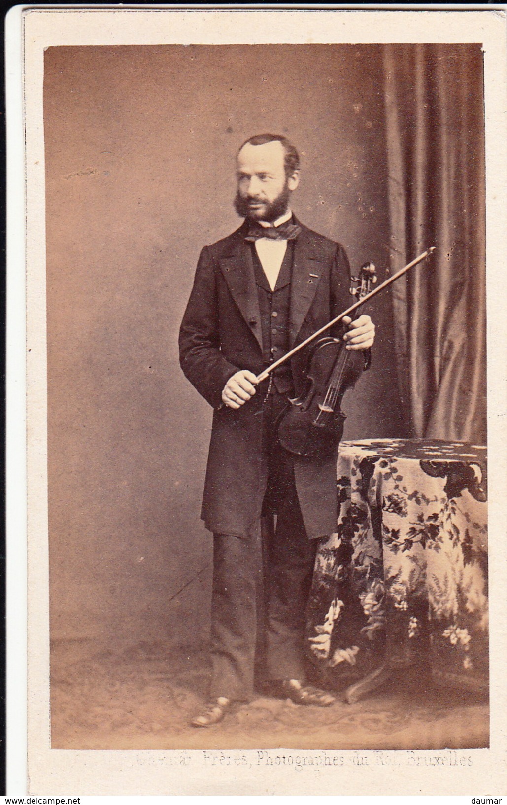 HENRI VIEUXTEMPS ( 1820-1881) , Violoniste Et Compositeur Belge , Photo GHÉMAR FRÈRES PHOTOGRAPHE DU ROI, BRUXELLES - Célébrités