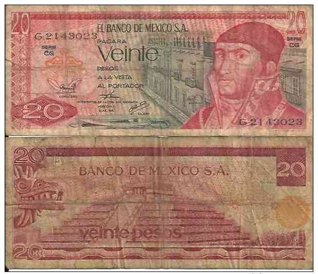 Mexique - Mexico 20 PESOS 1973 - Pick 64b TB - Mexico