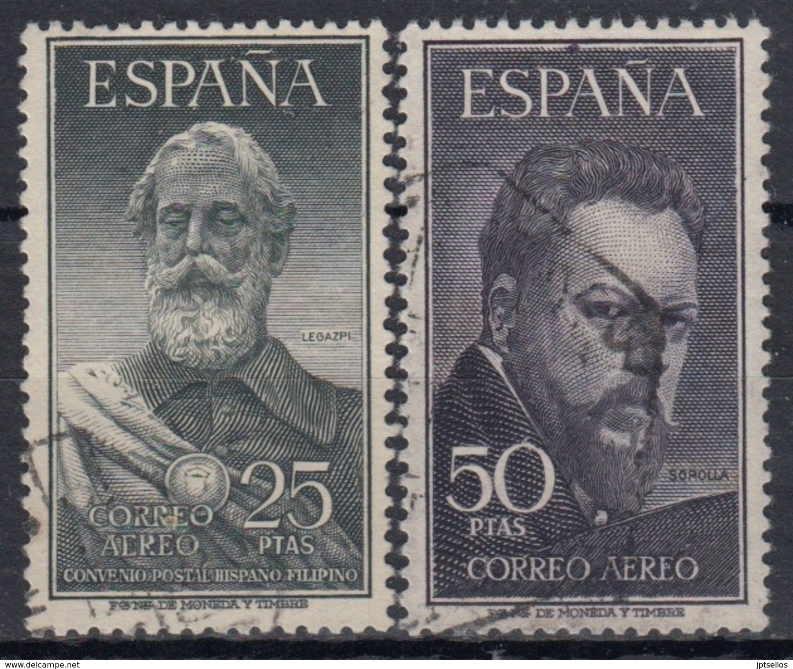 ESPAÑA 1953 Nº 1124/25 SERIE COMPLETA USADA  CENTRADO NORMAL - Usados