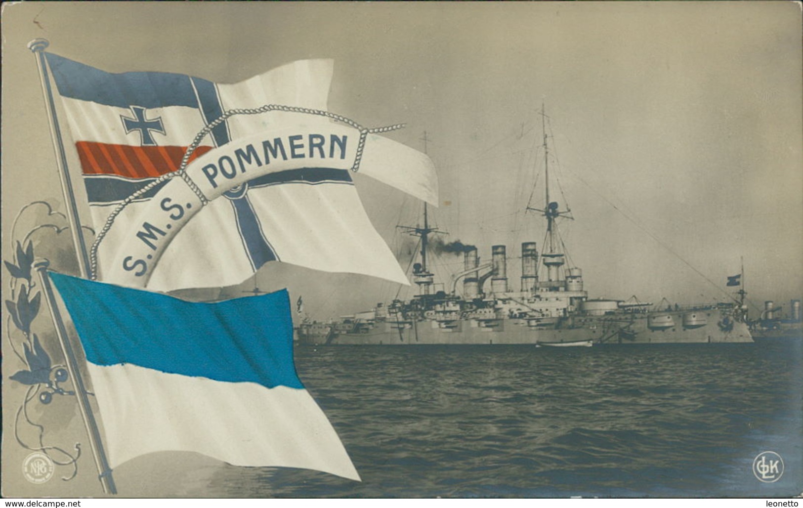 AK S. M. S. SMS Pommern, Um 1910 (23714) - Krieg