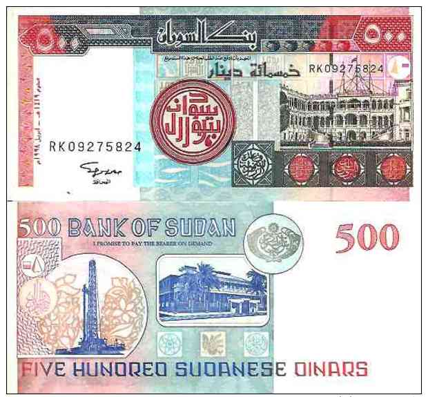 Soudan - Sudan 500 DINARS Pick 58b NEUF - Soudan