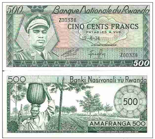 Rwanda 500 FRANCS (1974) Pick 11 NEUF- UNC - Rwanda