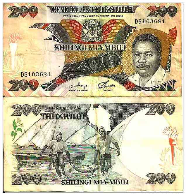 Tanzanie - Tanzania 200 SHILLINGI 1986 -  Pick 18a TTB (VF) - Tanzanie