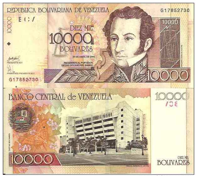 Venezuela 10 000 BOLIVARES (2002) Pick 85e NEUF UNC - Venezuela