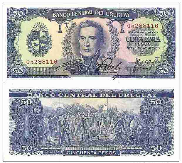 Uruguay 50 PESOS (1967) Pick 46 NEUF (UNC) - Uruguay