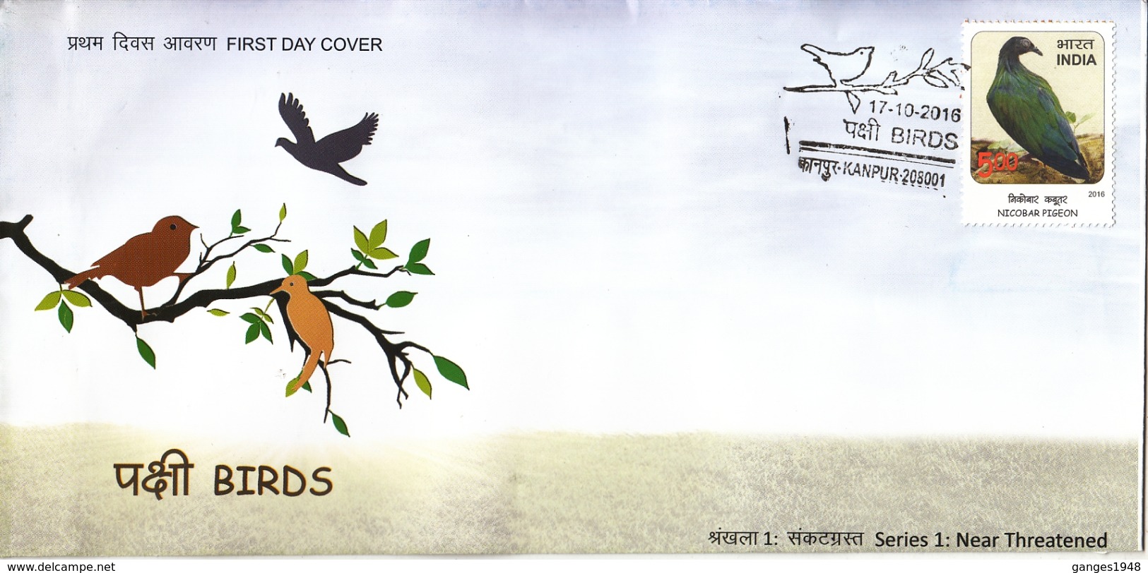 India 2016  Birds  Nicobar Pigeon  Cover    # 95081   Inde Indien - Songbirds & Tree Dwellers