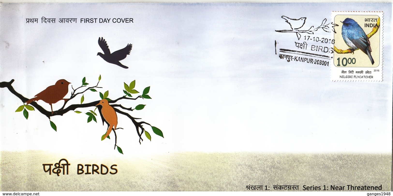 India 2016  Birds  Nilgiri Flycatcher  Cover    # 95079   Inde Indien - Uccelli Canterini Ed Arboricoli
