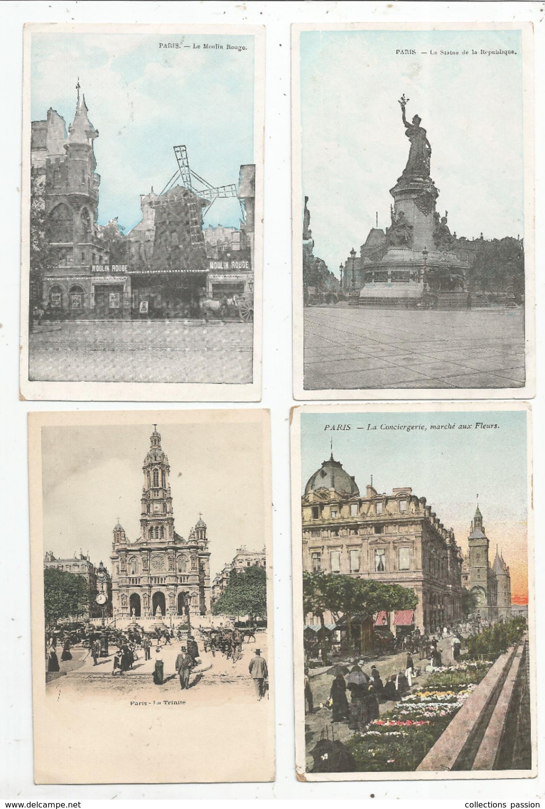 Cp ,75 , PARIS , 2 Scans , LOT DE 8 CARTES POSTALES , CPA - Stereoscopische Kaarten