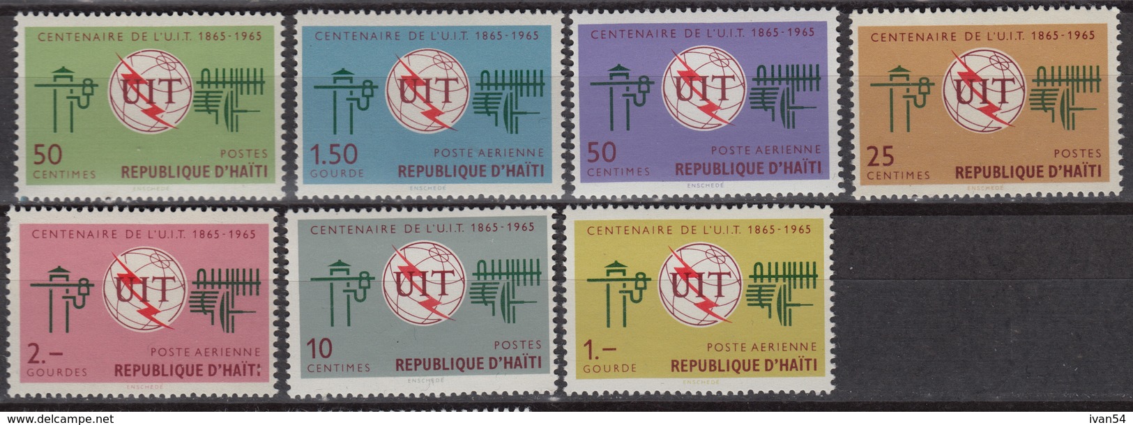 HAITI 534-36 + LP/PA 311-14 MNH  ** Centenaire UIT &ndash; Centenary UTI 1965 - Haïti