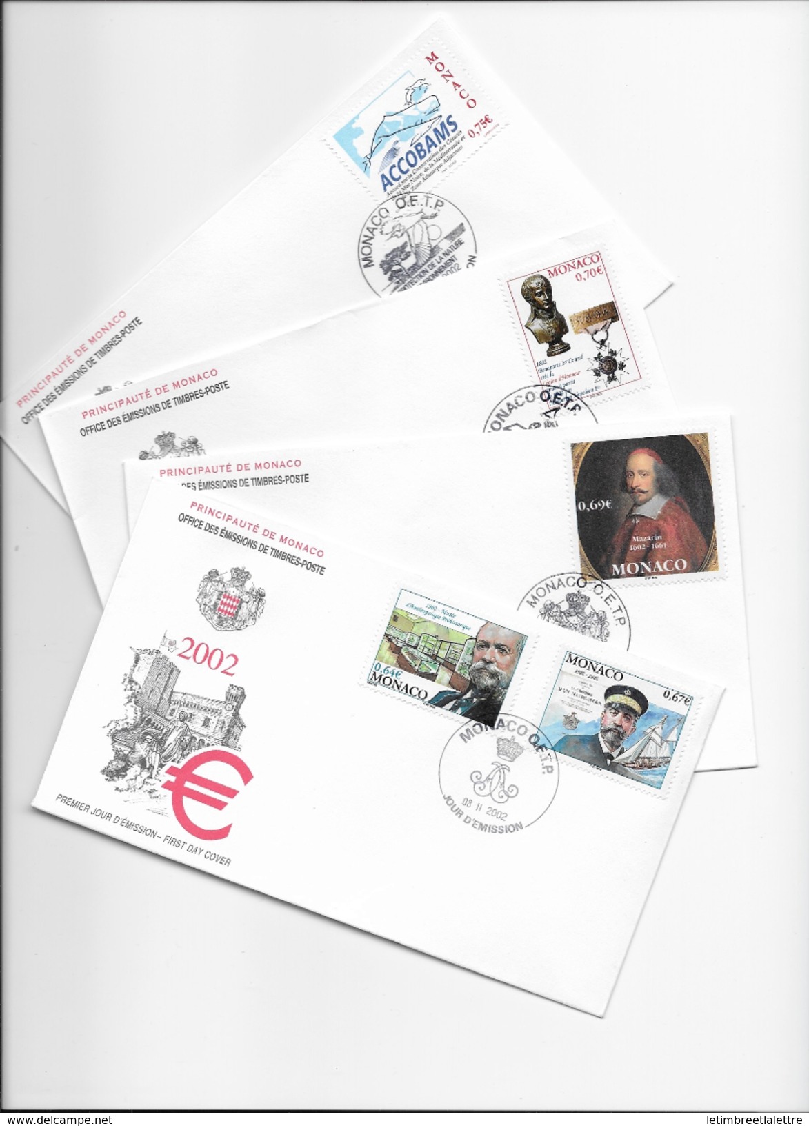 FDC Monaco Année 2002 - FDC