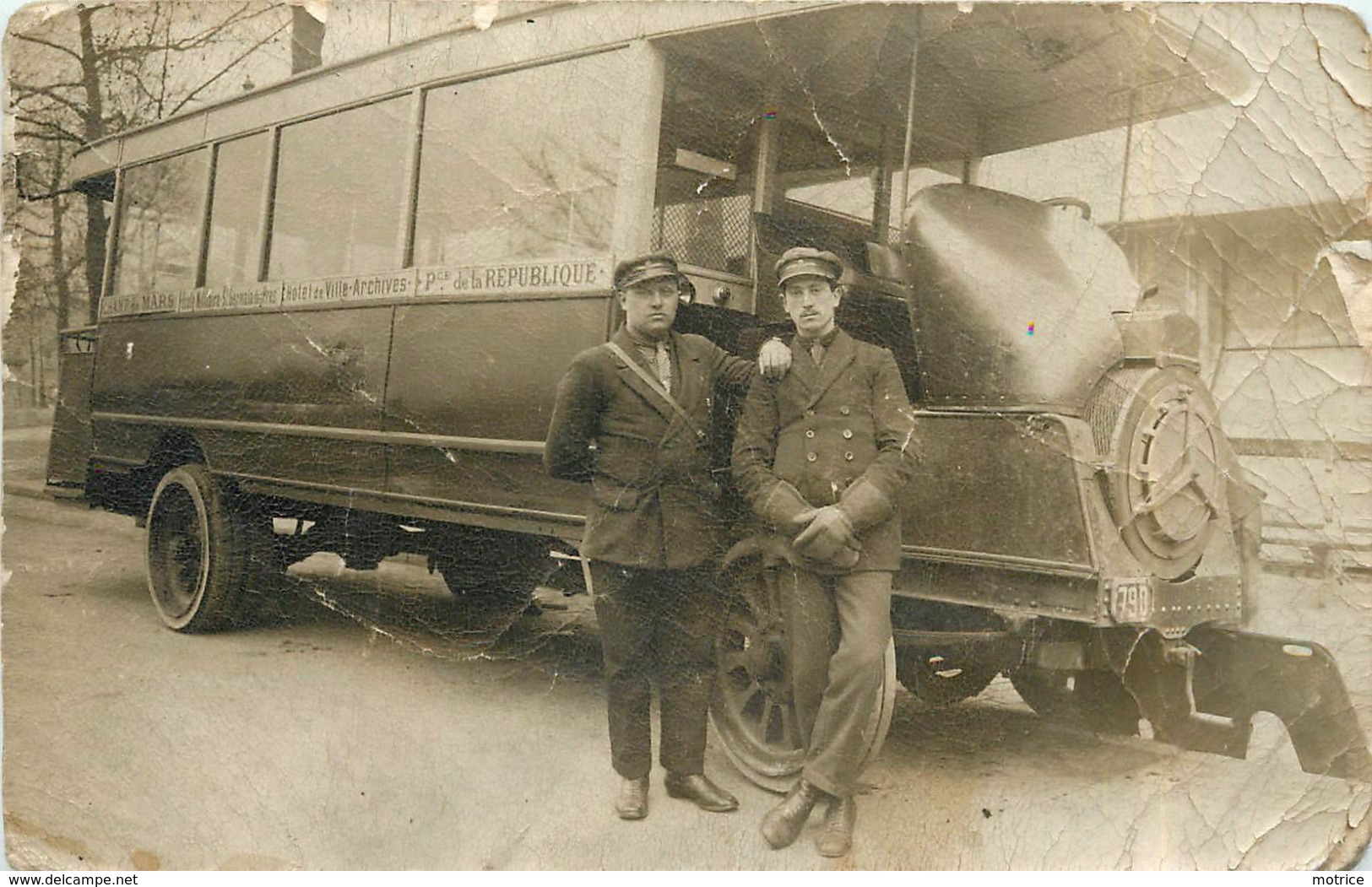 AUTOBUS PARISIEN - Ligne Champs De Mars République N°790 (carte Vendue En L'état). - Busse & Reisebusse