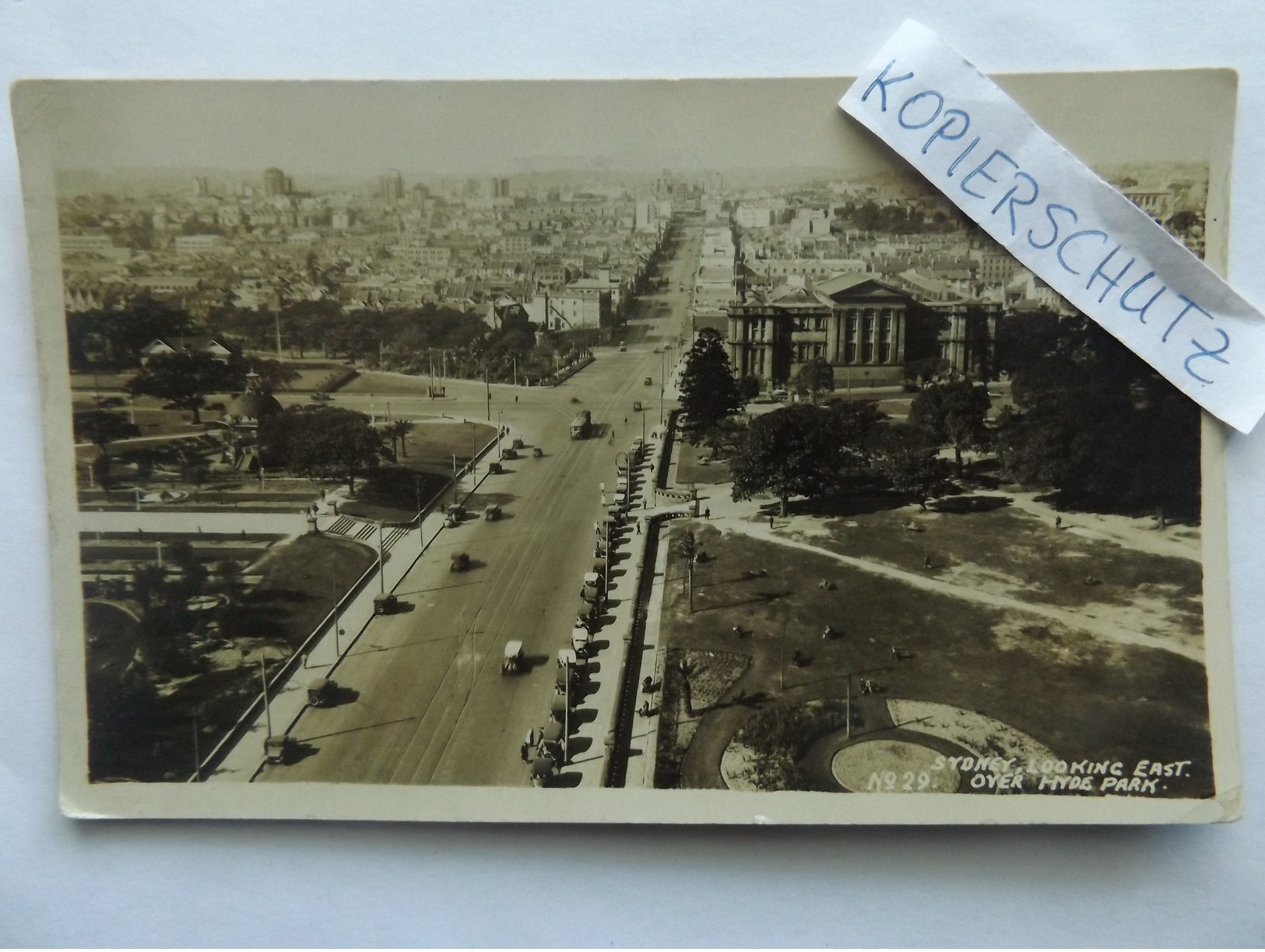 Sidney, Blick Nach Osten, über Hyde-Park, Luftbild, Gel 1932 - Sydney