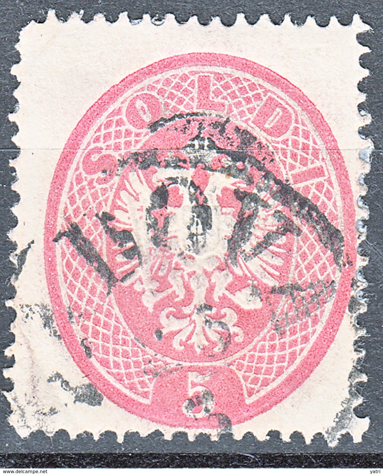 Lombardo Veneto (1863) - 5 Soldi Rosa Dent. 14 - Lombardo-Vénétie