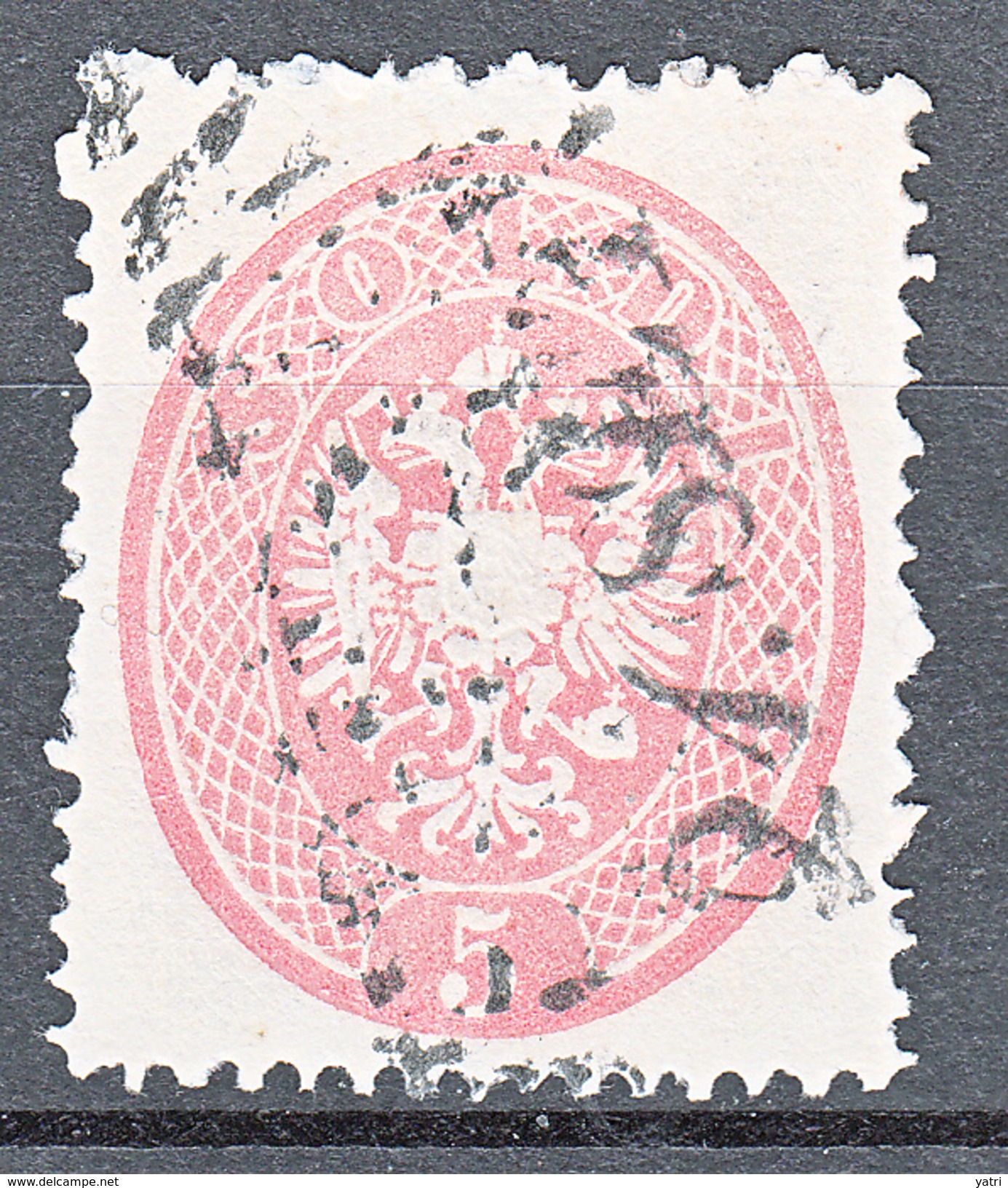 Lombardo Veneto (1863) - 5 Soldi Rosa Dent. 14 - Lombardo-Venetien