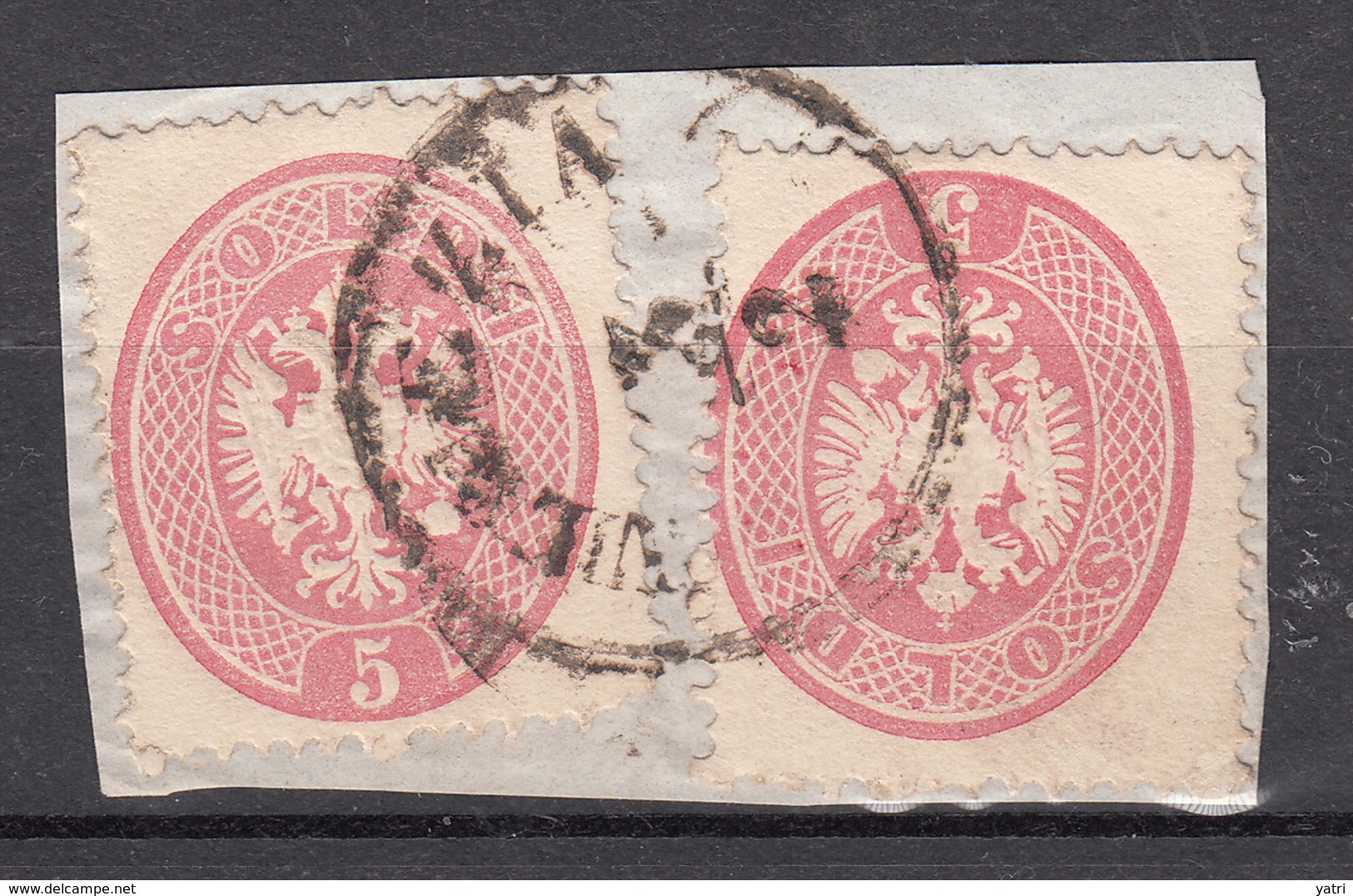 Lombardo Veneto (1863) - 5 Soldi Rosa Dent. 14 - Lombardo-Venetien