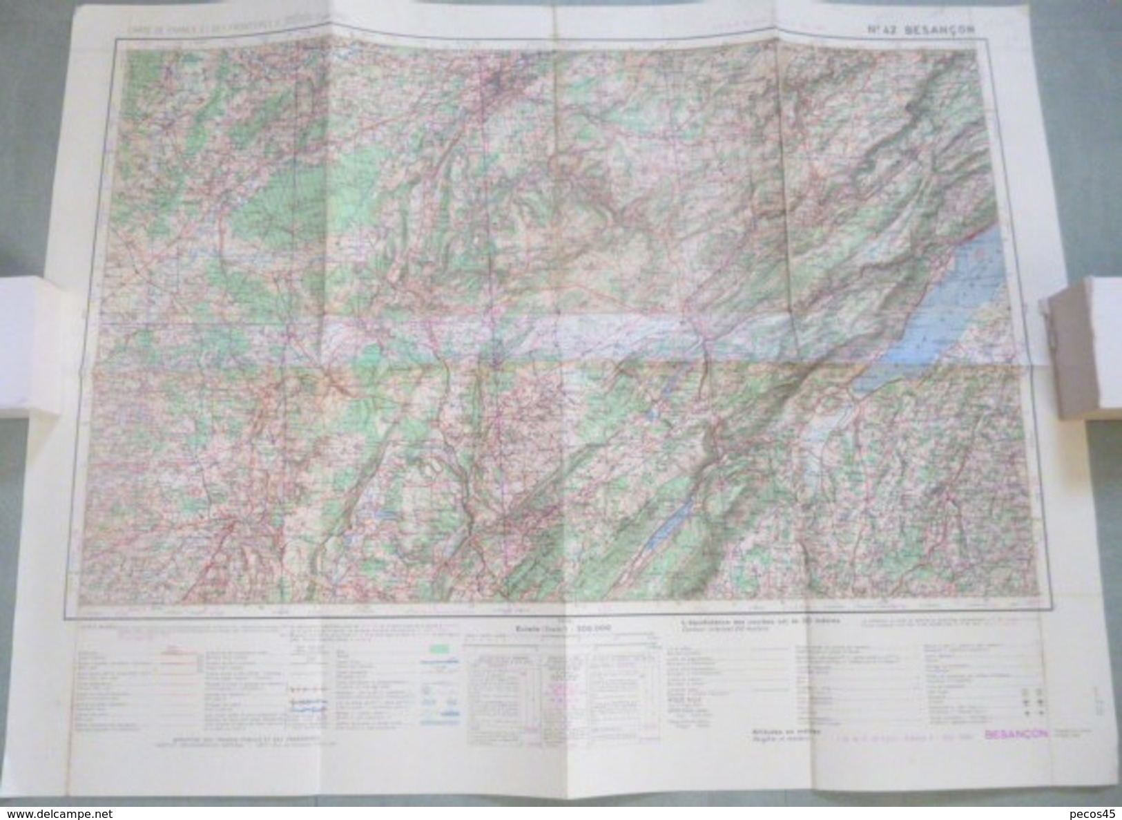 Carte I.G.N. : N° 42 BESANCON - 1 / 200 000ème - 1956. - Carte Topografiche