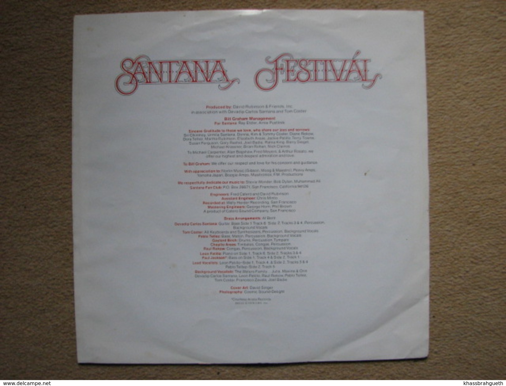 SANTANA - FESTIVAL - (CBS 1976) (LP) - Rock