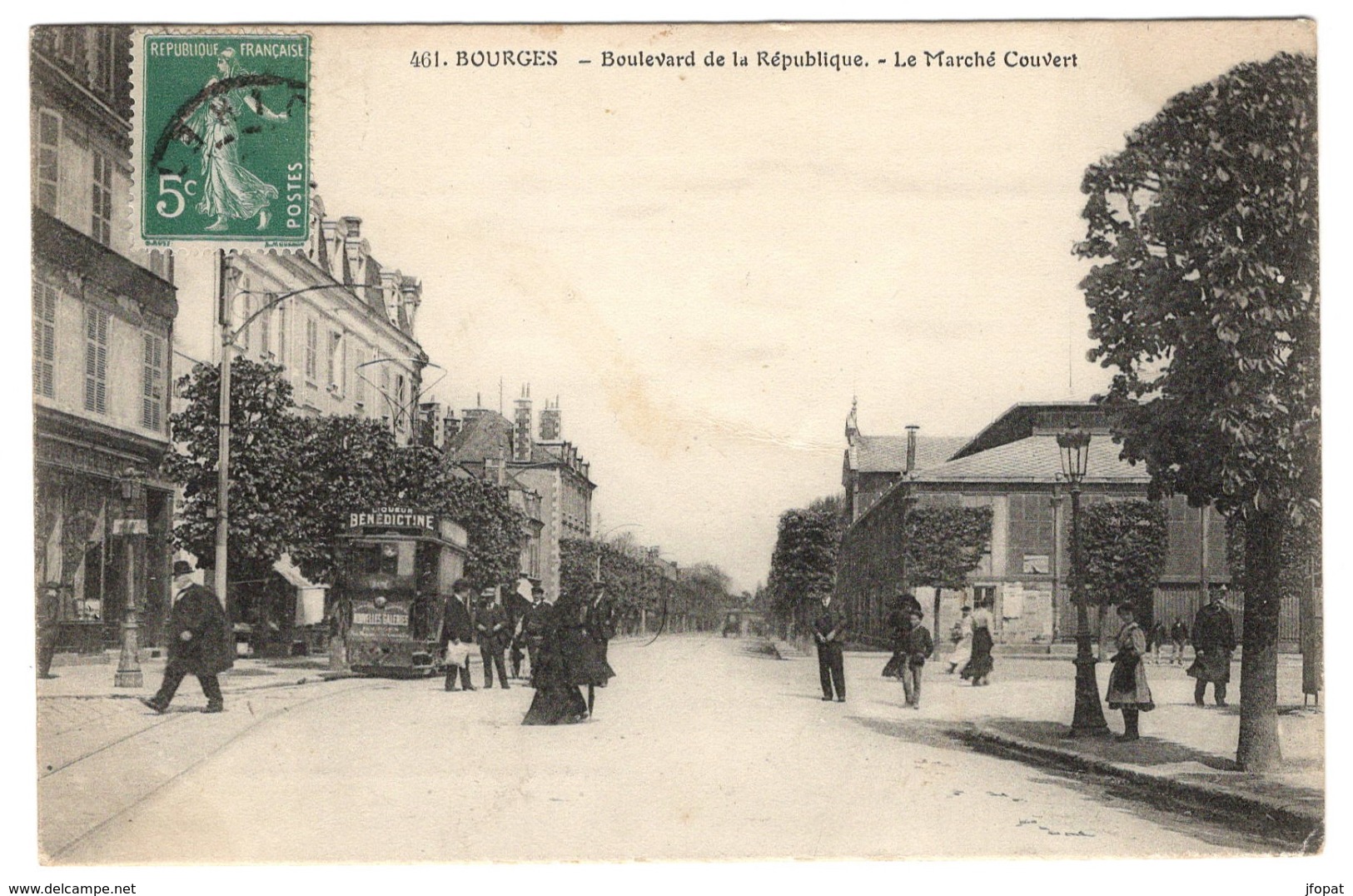 18 CHER - BOURGES Boulevard De La République, Le Marché Couvert - Bourges