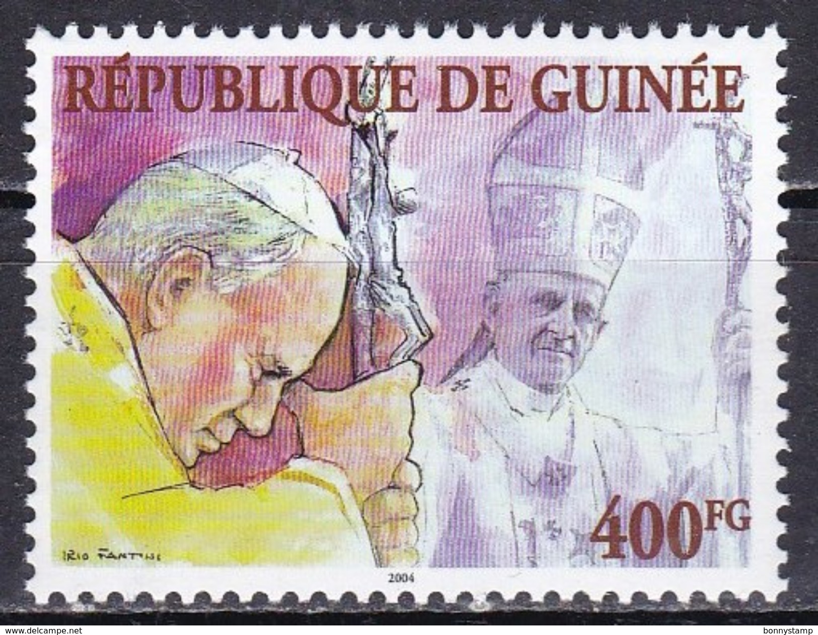 Guinea, 2004 - 400fg Giovanni Paolo II Whit Paolo VI - MNH** - Guinea (1958-...)