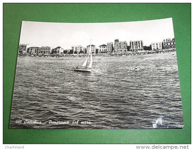 Cartolina Cattolica - Panorama Dal Mare 1958 - Rimini