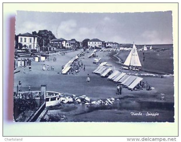 Cartolina Viserba - Panorama Della Spiaggia 1958 - Rimini