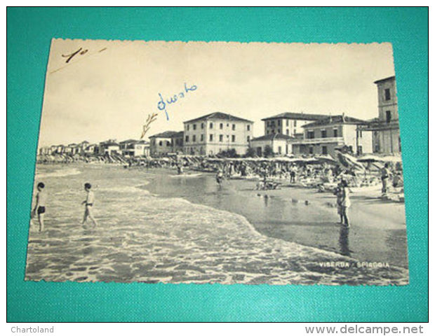 Cartolina Viserba ( Rimini ) - Veduta Della Spiaggia 1945 Ca - Rimini