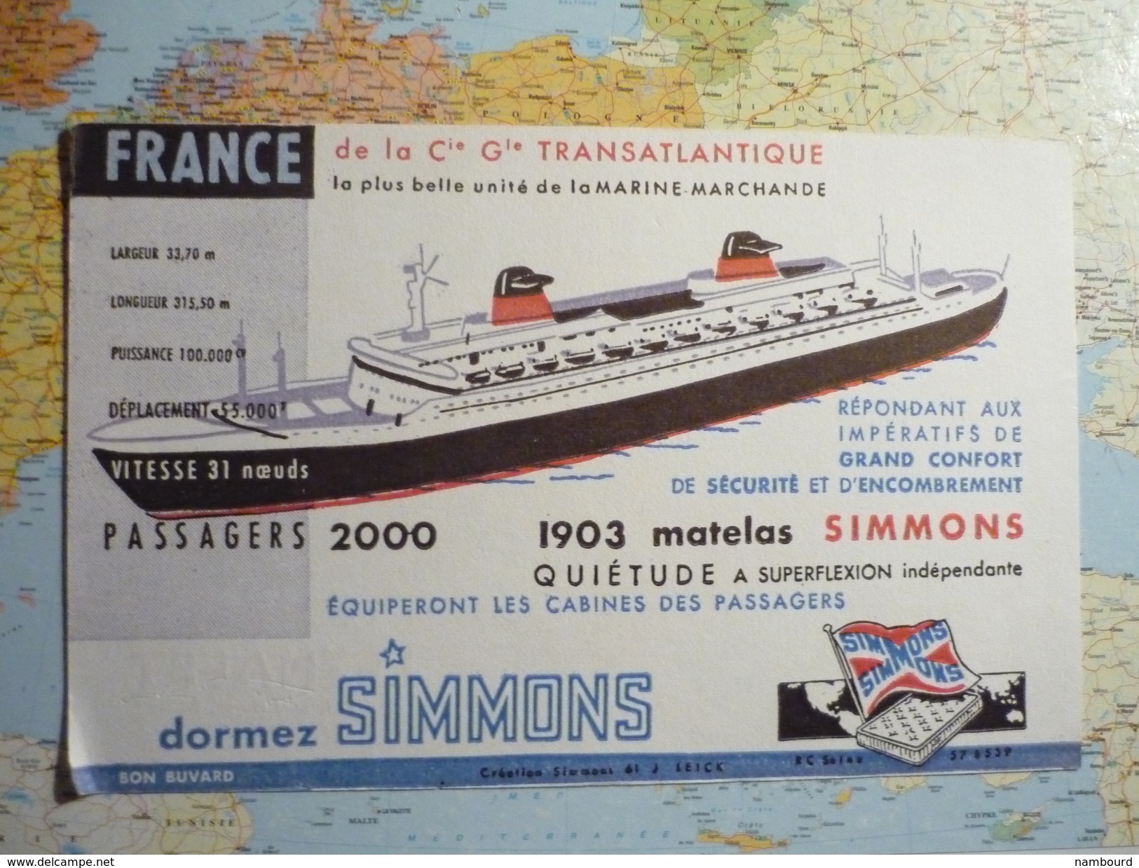 Simmons France De La Cie Générale Transatlantique 1 - S