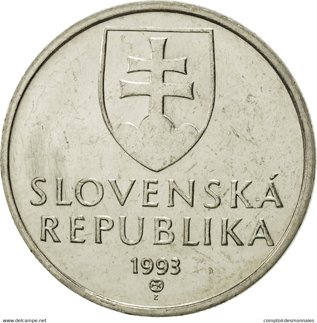 Monnaie, Slovaquie, 5 Koruna, 1993, FDC, Nickel Plated Steel, KM:14 - Slovakia