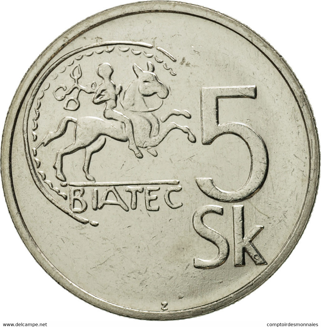 Monnaie, Slovaquie, 5 Koruna, 1993, FDC, Nickel Plated Steel, KM:14 - Slowakei