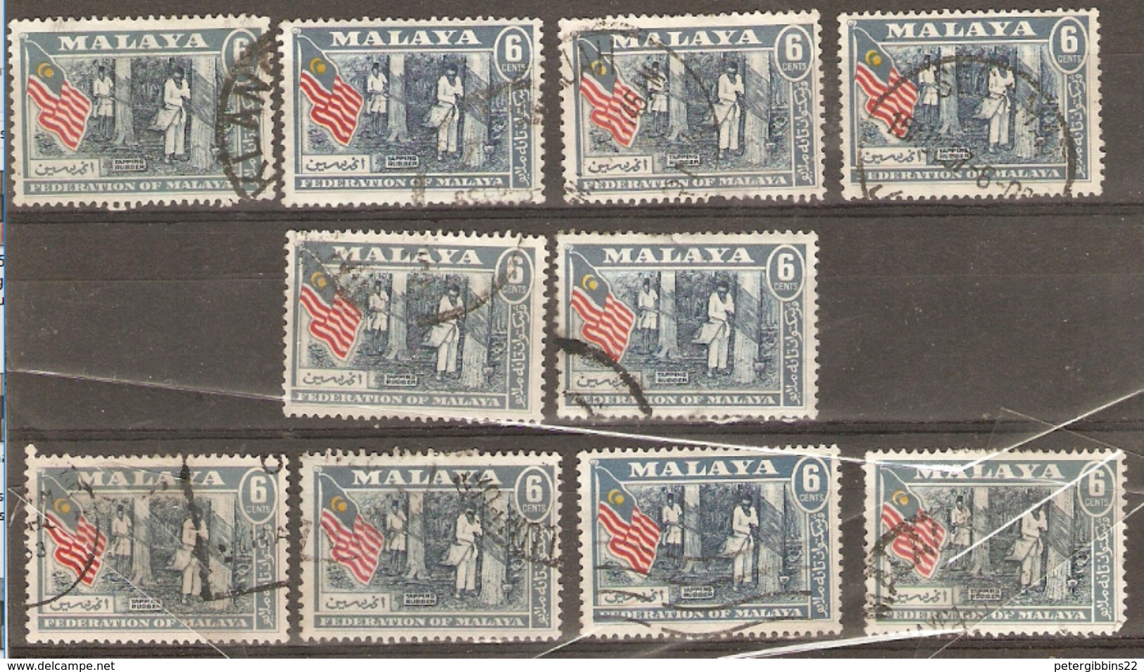 Malaya 1957 SG 1 Good Fine Used, Sound Copies X10 - Vrac (max 999 Timbres)